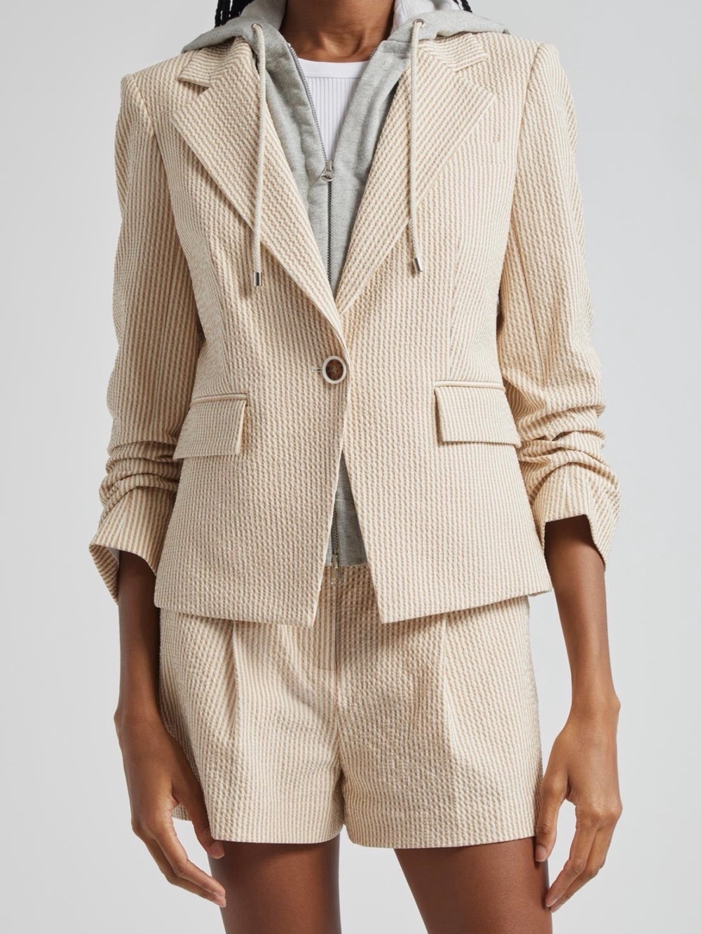 Veronica Beard Aliyah seersucker dicky jacket and shorts sz 0 - Picture 3 of 14